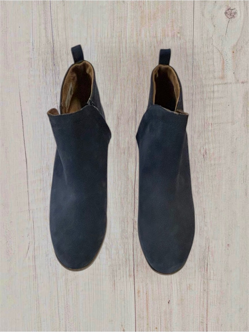TOMS Navy Blue Suede Ankle Boots – Size 11W - Picture 3 of 9